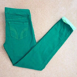 Hollister Skinny Jeans Size 3 W 26 Jeggings Green